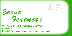 emese ferenczi business card